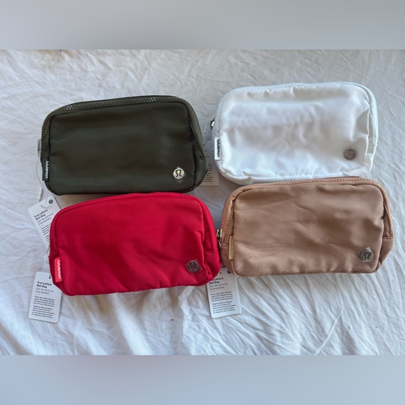 lululemon athletica Handbags - Winter festive holiday color bundle set lululemon belt bag red white green brown